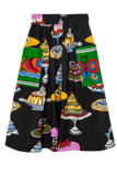 One-of-a-kind Skirt with Tucks Cotton