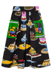 One-of-a-kind Skirt with Tucks Cotton