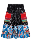 One-of-a-kind Skirt with Tucks Cotton