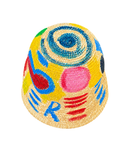 One-of-a-kind Straw Bucket Hat Hand Painted