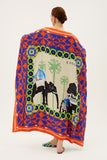 Benaki Kaftan Orange/Green