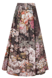 One-of-a-kind Long Skirt With Tucks Embroidery