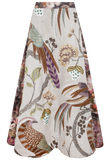 One-of-a-kind Long Skirt With Tucks Embroidery