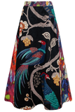 One-of-a-kind Long Skirt With Tucks Embroidery