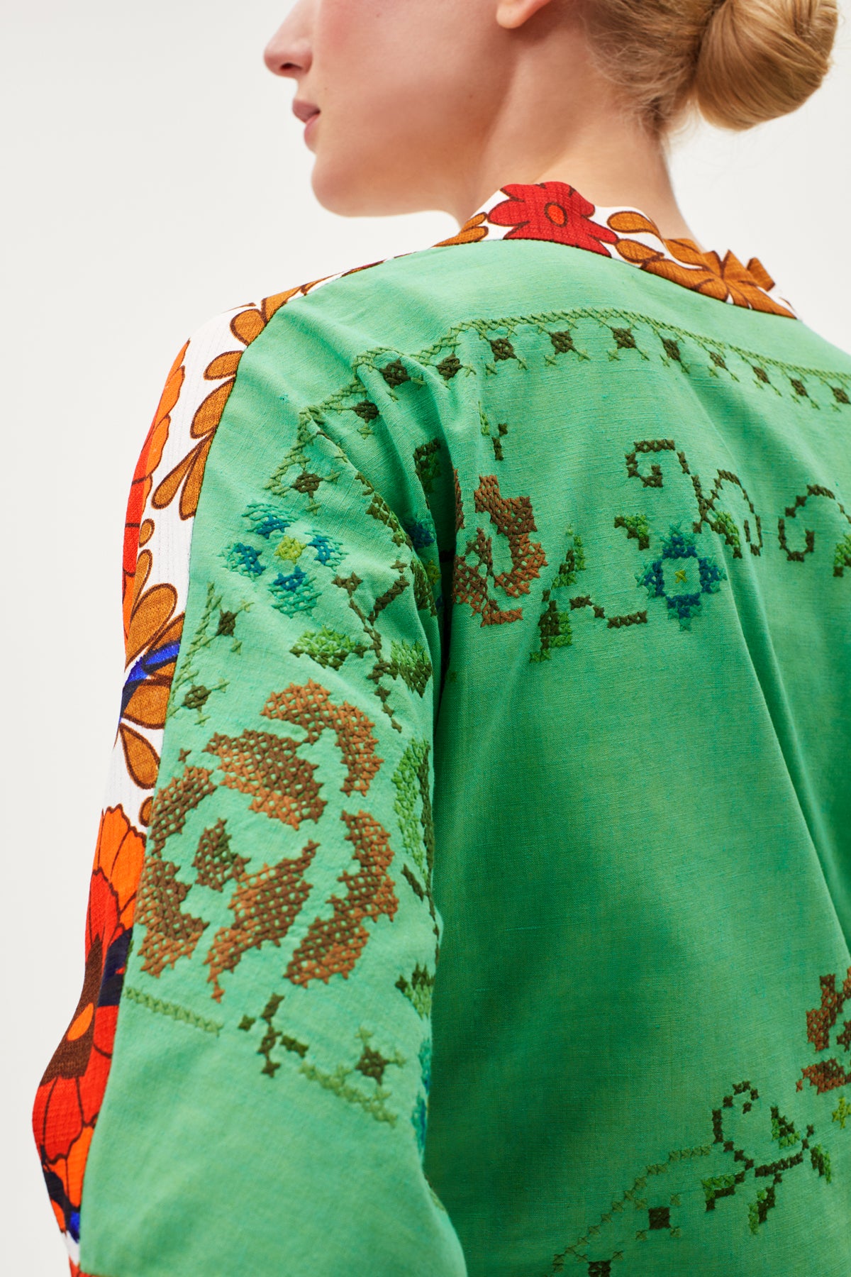 One-of-a-kind Kendima Kaftan Dress Hand Painted