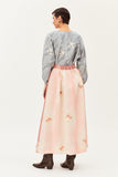 One-of-a-kind Vintage Kimono Long Skirt With Tucks