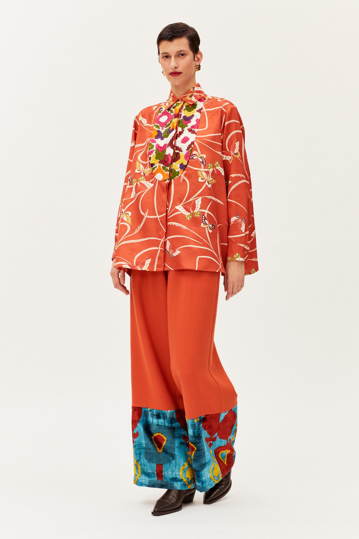 One-of-a-kind Vintage Kimono Plastron Blouse