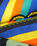 CAROLINA HERRERA x RIANNA + NINA Embroidered Wool Scarf Black