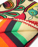 CAROLINA HERRERA x RIANNA + NINA Embroidered Wool Scarf Daffodil