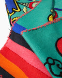 CAROLINA HERRERA x RIANNA + NINA Embroidered Wool Scarf Turquoise