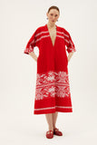 One-of-a-kind Kaftan Dress Cotton Embroidery