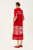 One-of-a-kind Kaftan Dress Cotton Embroidery
