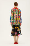 One-of-a-kind Plastron Blouse Cotton