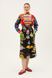 One-of-a-kind Skirt with Tucks Cotton