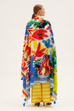 Tropica Fruta Embroidered Wool Scarf