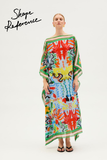 Tropica Fruta Kaftan Tucan Sky Silk