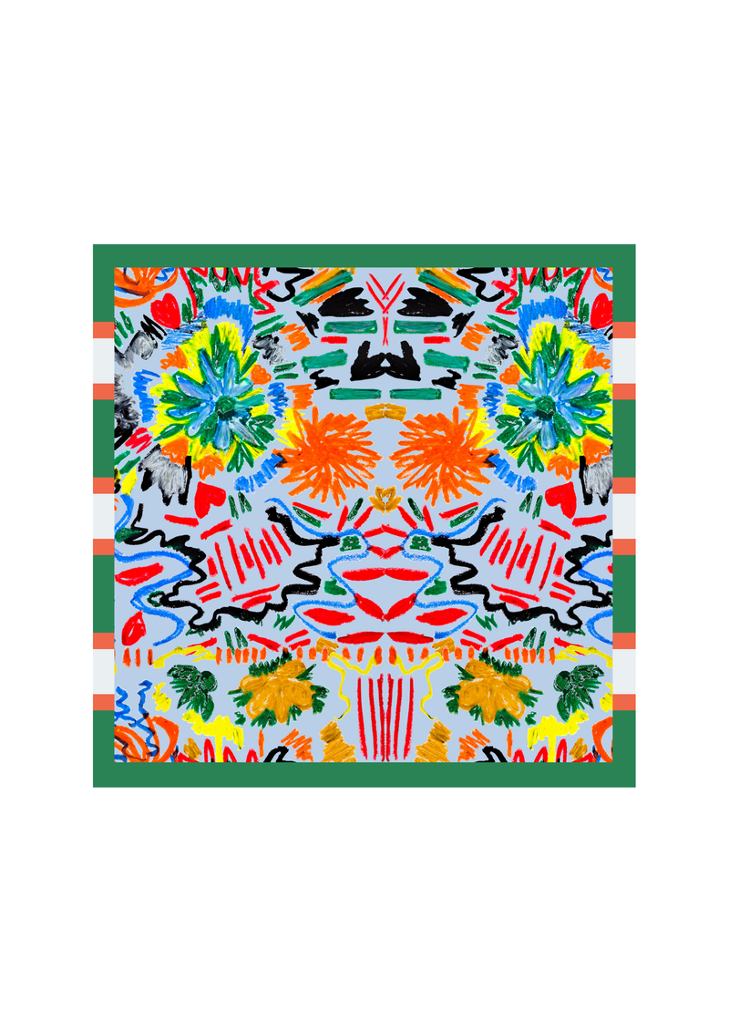 Tropica Fruta Kaftan Tucan Sky Silk