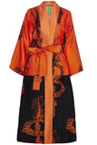 RIANNA + NINA Kimono Siam Orange / One Size Carnaval Plissee Kimono Carnaval 