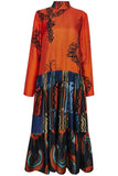 RIANNA + NINA Dresses Philia Blue, Fedora grey + Siam Orange / S/M Carnaval Dress Mimi