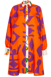 GEOMETRIA Blouse Dress Monica Silk