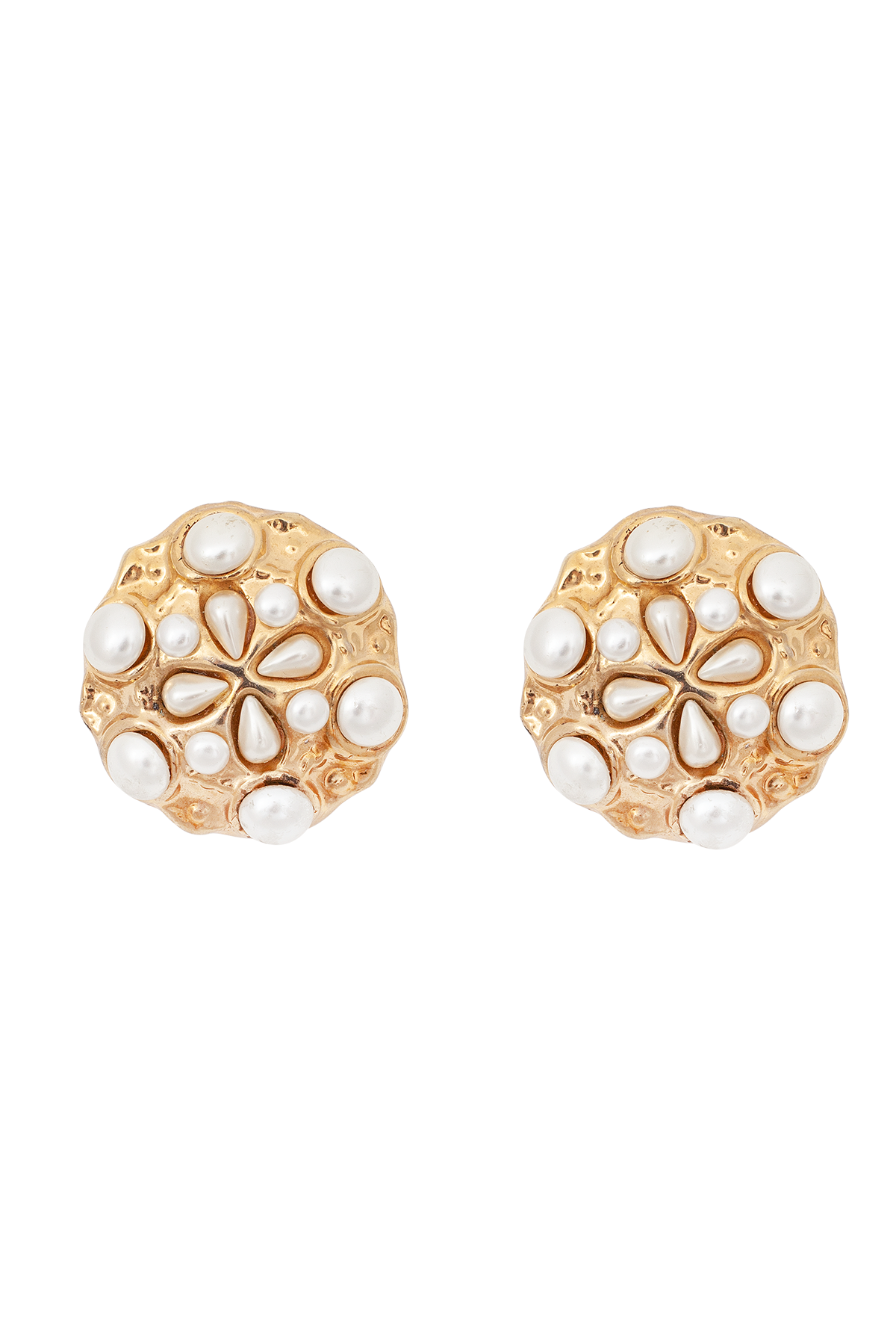 60s Resin Earrings embellished with pearls